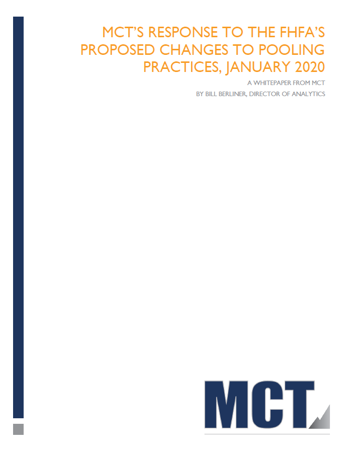 MCT’s Response to the FHFA’s Proposed Changes, Jan. 2020