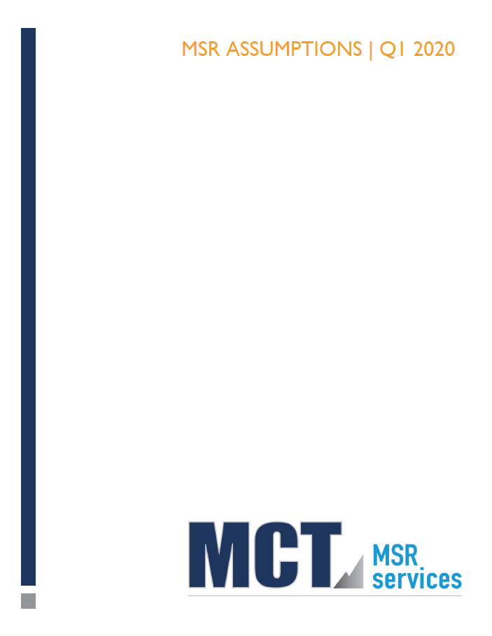 MCT Memo: MSR Assumptions Q1 2020