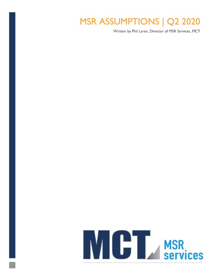 MCT Memo: MSR Assumptions Q2 2020