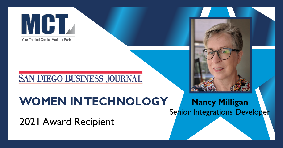 MCT’s Nancy Milligan Earns a Spot on the SDBJ 2021 Women in Technology Award List