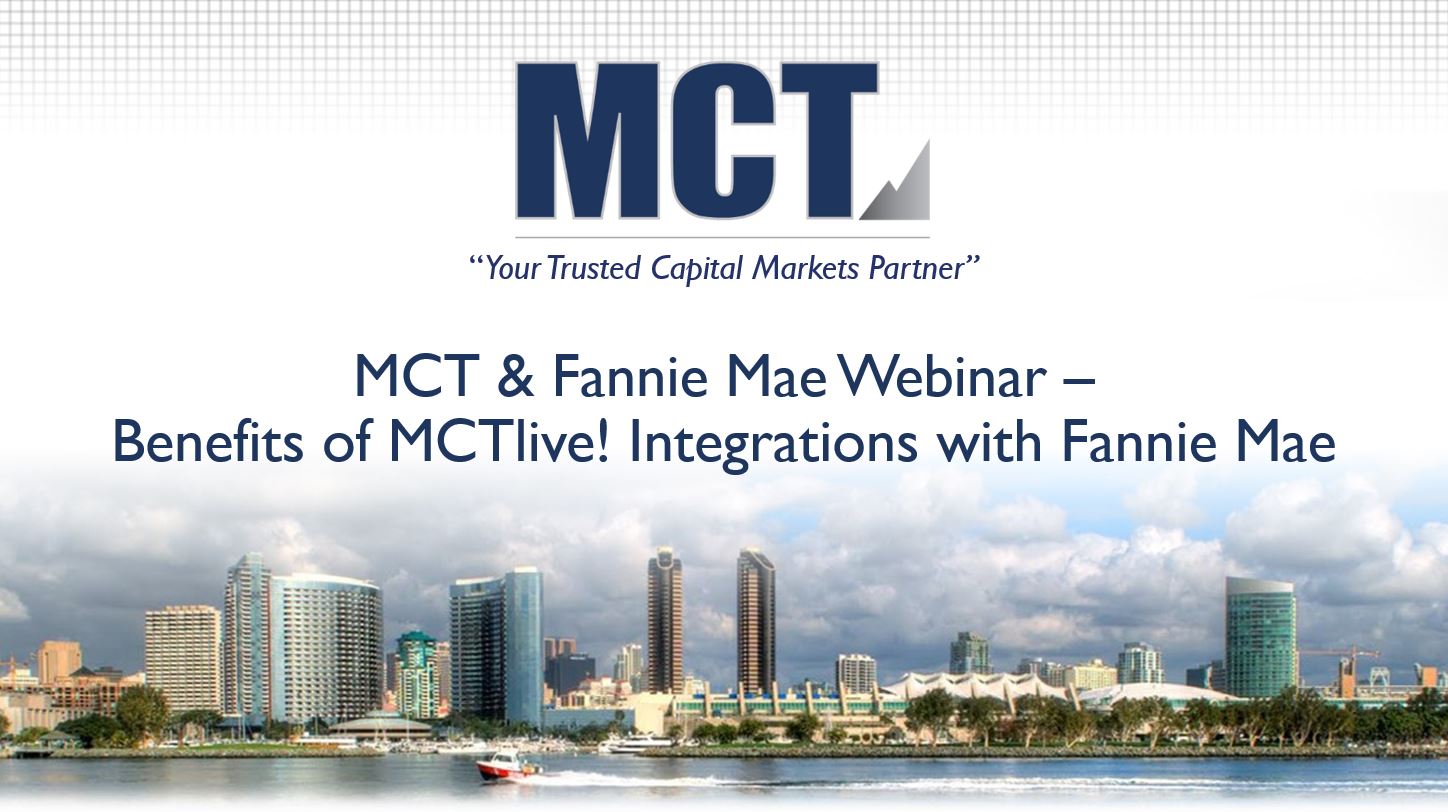 MCT Webinar – Benefits of MCTlive! Integrations with Fannie Mae