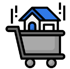 House in a shopping cart